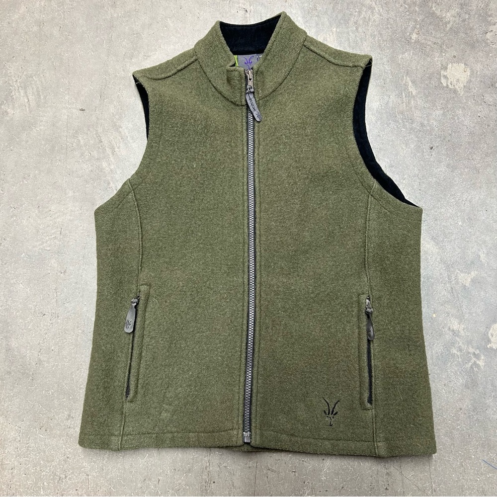 Ibex Women's Wool Full Zip Vest L Green